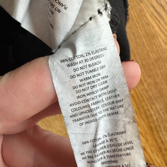 New Vintage Black Flare Jeans US Size 6 - Picture 9 of 13